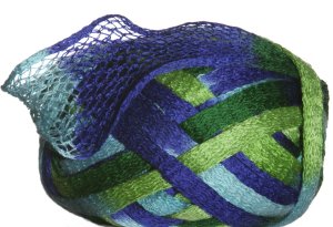 Knitting Fever Flounce Yarn - 20 Light Blue, Royal, Green