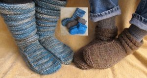 Knitting Pure and Simple Sock Patterns - 116 - Mukluk Slippers Pattern