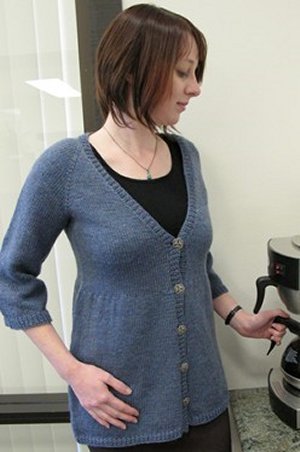Knitting Pure and Simple Women's Cardigan Patterns - 0118 - Neck Down Swing Cardigan Pattern