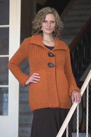 Plymouth Yarn Sweater & Pullover Patterns - 2092 Woman's Jacket Pattern