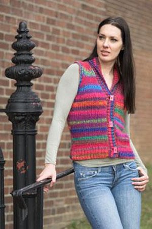 Plymouth Yarn Sweater & Pullover Patterns - 2106 -  Women's Vest Pattern