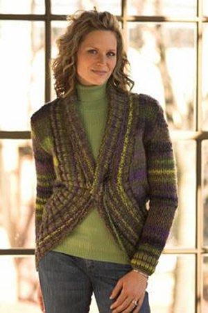 Plymouth Yarn Jacket & Cardigan Patterns - 2108 - Woman's Rounded Jacket Pattern