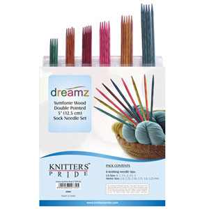 Knitter's Pride Dreamz Double Point Needle Sock Set Needles - 5 Double Point Sock Needle Set Needles
