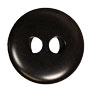 Blue Moon Button Art Corozo Intrigue Buttons - Black 25mm Buttons photo