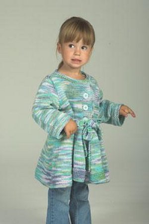 Plymouth Yarn Baby & Children Patterns - 2027 Fantasy Naturale Girl's Jacket Pattern