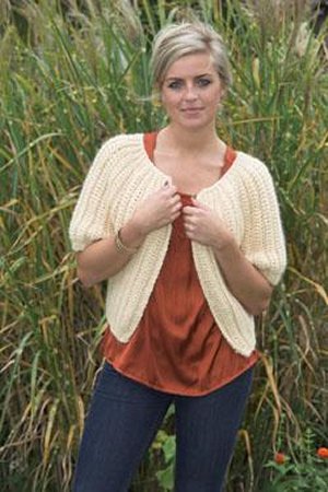 Plymouth Yarn Sweater & Pullover Patterns - 2029 Crochet Cropped Cardigan Pattern