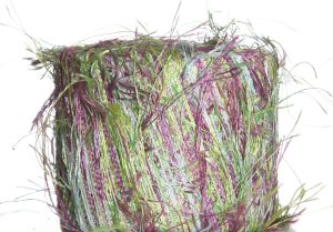 Knitting Fever Flutter Yarn - 56 Green/Purple/Magenta Multi