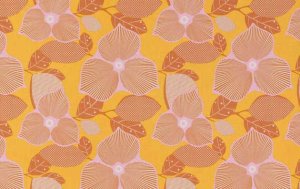 Amy Butler Midwest Modern Fabric - Optic Blossom - Gold