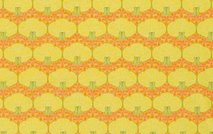 Amy Butler Midwest Modern Fabric - Nouveau Trees - Mustard