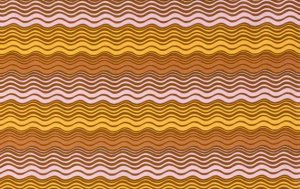 Amy Butler Midwest Modern Fabric - Ripple Stripe - Rust