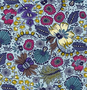 Anna Maria Horner Little Folks Voile Fabric - Coloring Garden - Dusk