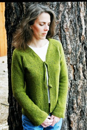 Knitting Pure and Simple Women's Cardigan Patterns - 0241 - Neckdown V Neck Shaped Cardigan Pattern