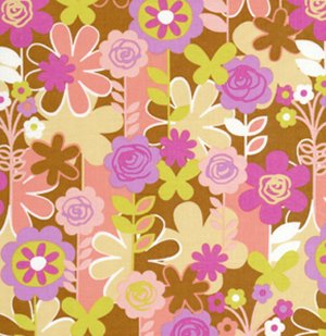 Erin McMorris Weekends Fabric - Garden Walk - Brown