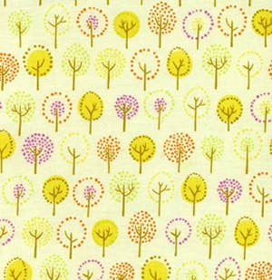 Erin McMorris Wildwood Fabric - Forest - Lime