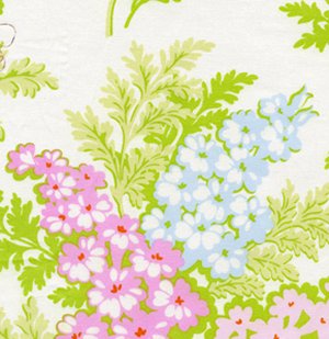 Heather Bailey Nicey Jane Fabric - Picnic Bouquet - Cream