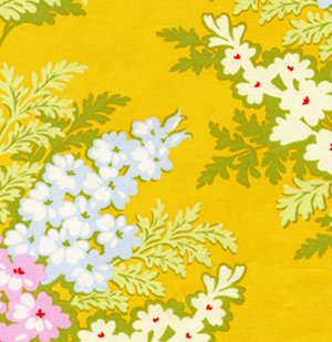Heather Bailey Nicey Jane Fabric - Picnic Bouquet - Tangerine