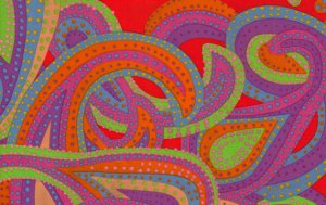 Brandon Mably Flannel Fabric - Dancing Paisley - Bright
