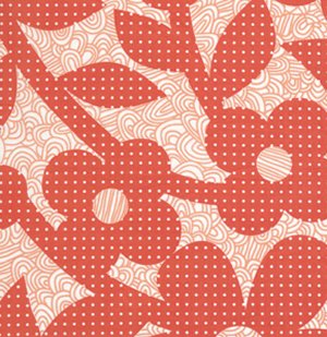 Erin McMorris Weekends Laminate Fabric - Dots and Loops - Red