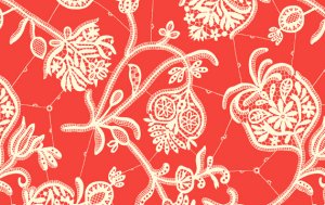 Amy Butler Lark Fabric - Souvenir - Persimmon