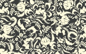Amy Butler Lark Fabric - Ivy Bloom - Cinder