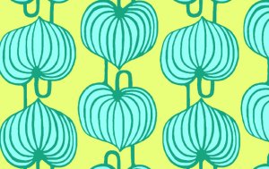 Amy Butler Lark Sateen Fabric - Chinese Lanterns - Citrus
