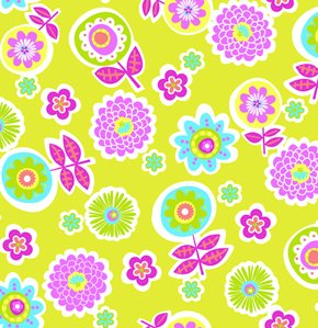 Erin McMorris Greenhouse Flannel Fabric - Backyard - Citron