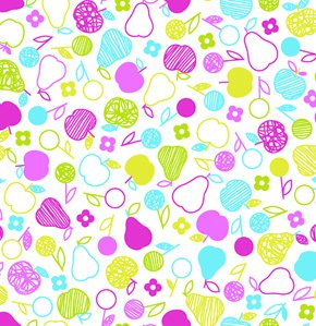 Erin McMorris Greenhouse Flannel Fabric - Fruit Salad - Citron