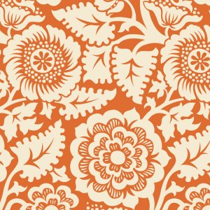 Joel Dewberry Heirloom Fabric - Blockade Blossom - Amber