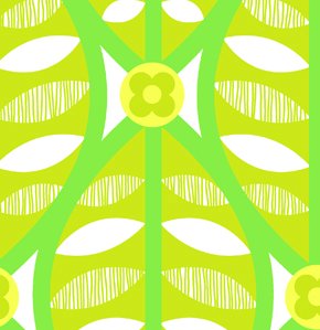 Erin McMorris Greenhouse Flannel Fabric - Buttonwood - Grass