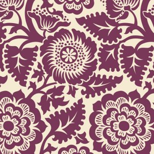 Joel Dewberry Heirloom Fabric - Blockade Blossom - Amethyst
