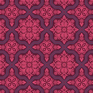 Joel Dewberry Heirloom Fabric - Tile Flourish - Garnet
