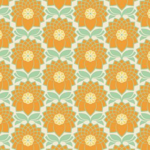 Joel Dewberry Heirloom Fabric - Chrysanthemum - Jade