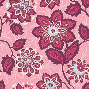 Joel Dewberry Heirloom Fabric - Ornate Floral - Amethyst