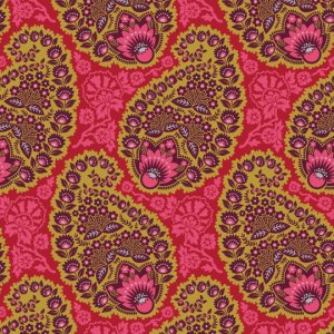 Joel Dewberry Heirloom Fabric - Paisley - Garnet