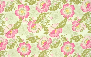 Amy Butler Midwest Modern Fabric - Fresh Poppies - Fuchsia