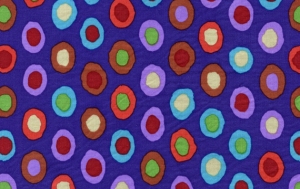 Brandon Mably Rings Fabric - Blue