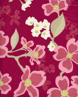 Joel Dewberry Modern Meadow Fabric - Dogwood Bloom - Berry