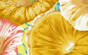 Philip Jacobs Moon Flower Fabric - Yellow