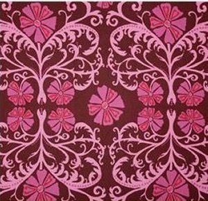 Valori Wells Jenaveve Linen Fabric - Tribal Floral - Merlot