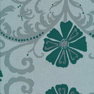 Valori Wells Jenaveve Linen Fabric - Tribal Floral - Teal