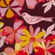 Floral Birds - Merlot
