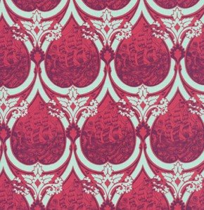 Tula Pink Parisville Fabric - Sea of Tears - Pomegranate