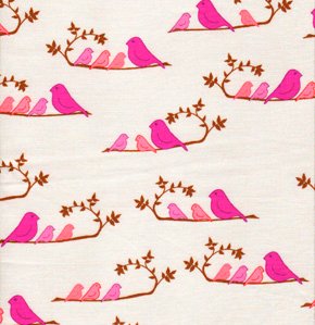 Valori Wells Wrenly Fabric - Mamma Birds - Violet