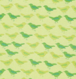 Valori Wells Nest Corduroy Fabric - Birds - Lime