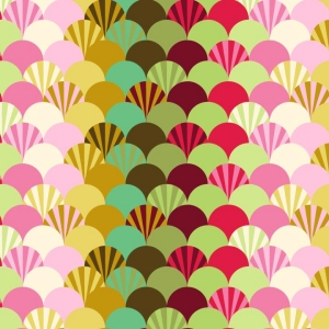 Tula Pink Parisville Laminate Fabric - Fans - Sprout