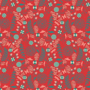 Tula Pink Prince Charming Voile Fabric - Dandelion - Coral