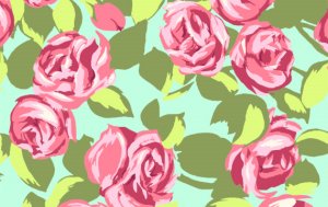 Amy Butler Love Fabric - Tumble Roses - Pink