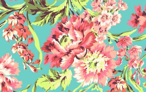 Amy Butler Love Fabric - Bliss Bouquet - Teal