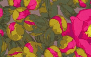 Martha Negley Flower Garden Fabric - Peony - Pink