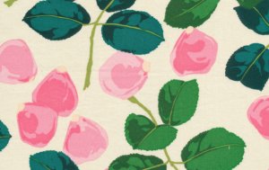 Martha Negley Flower Garden Fabric - End of Day - Pink